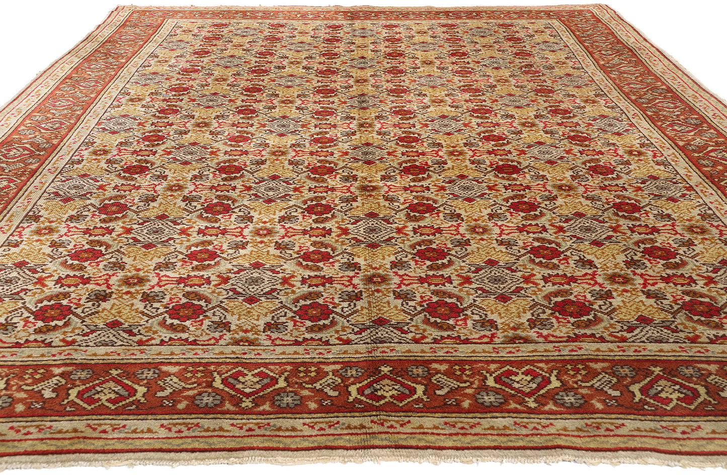 8 x 11 Antique Turkish Oushak Rug 79086