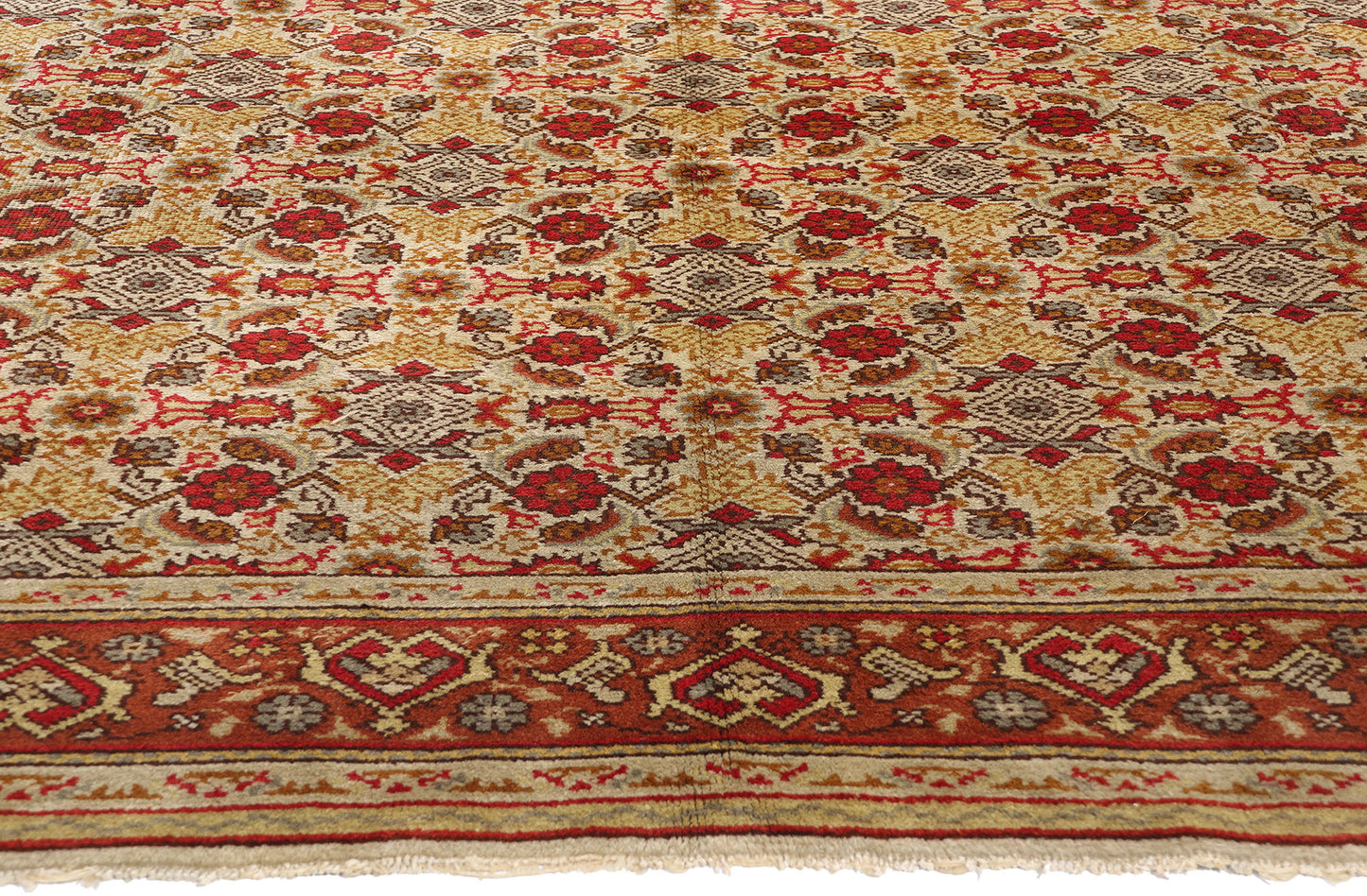 8 x 11 Antique Turkish Oushak Rug 79086