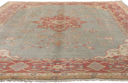 8 x 11 Antique Turkish Oushak Rug 77357