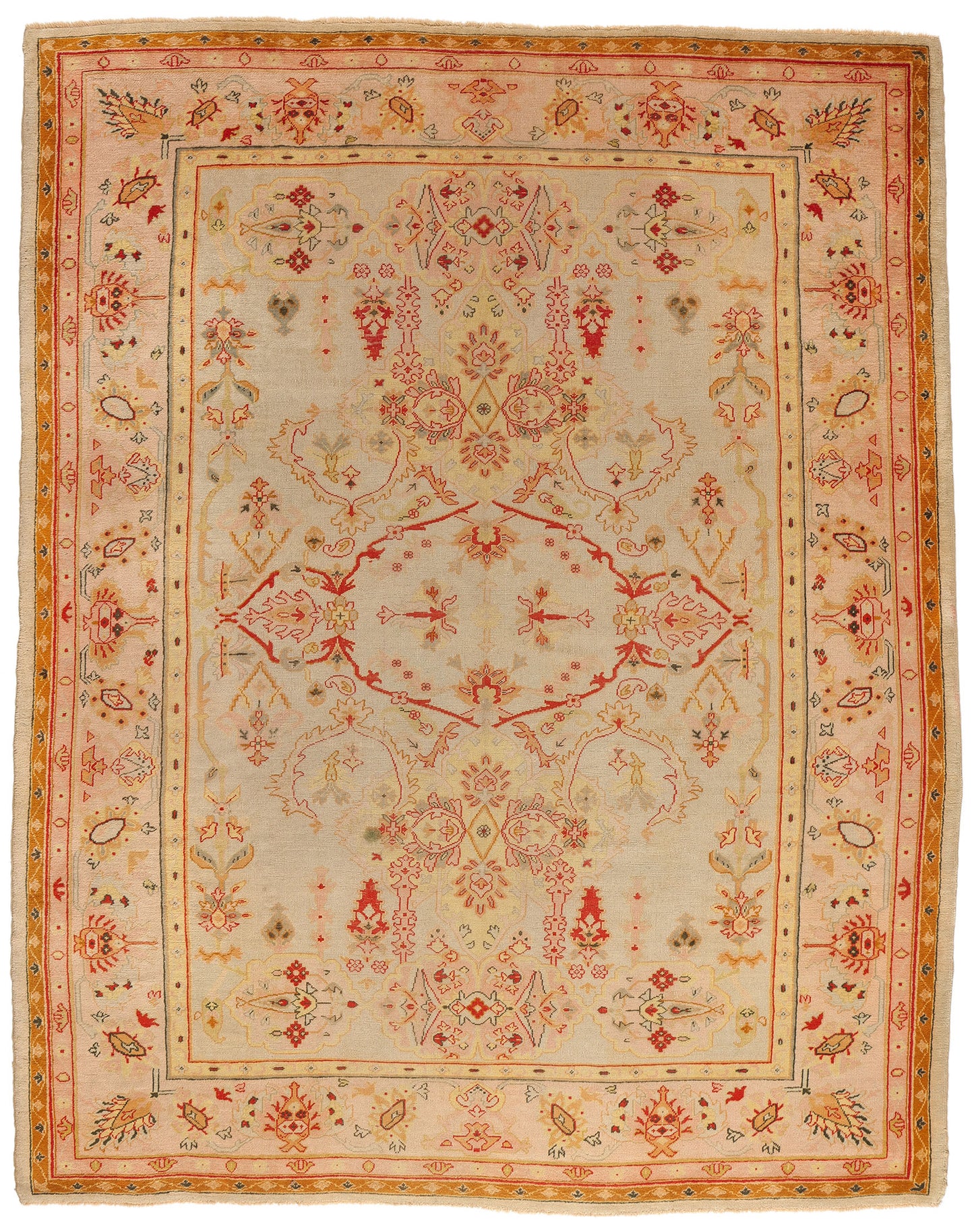 12 x 15 Antique Pastel Turkish Oushak Rug 79232