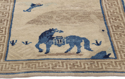 2 x 4 Antique Chinese Peking Pictorial Rug 79071