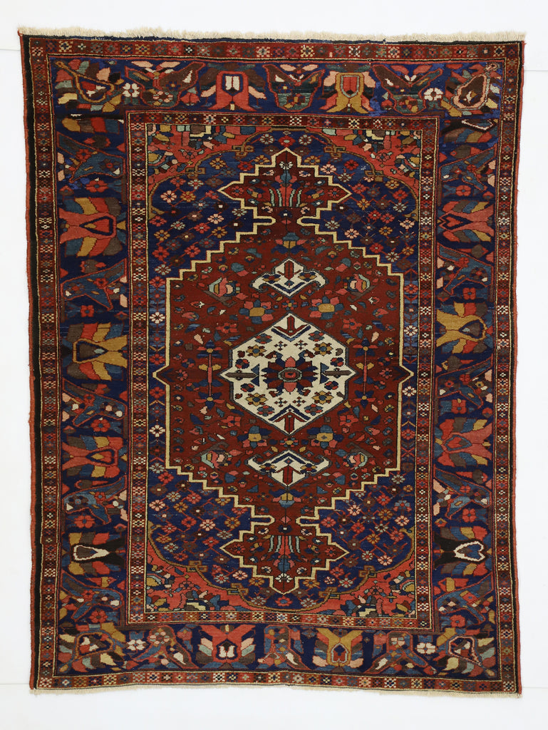 5 x 6 - Blue Antique Persian Bakhtiari Rug - 76853