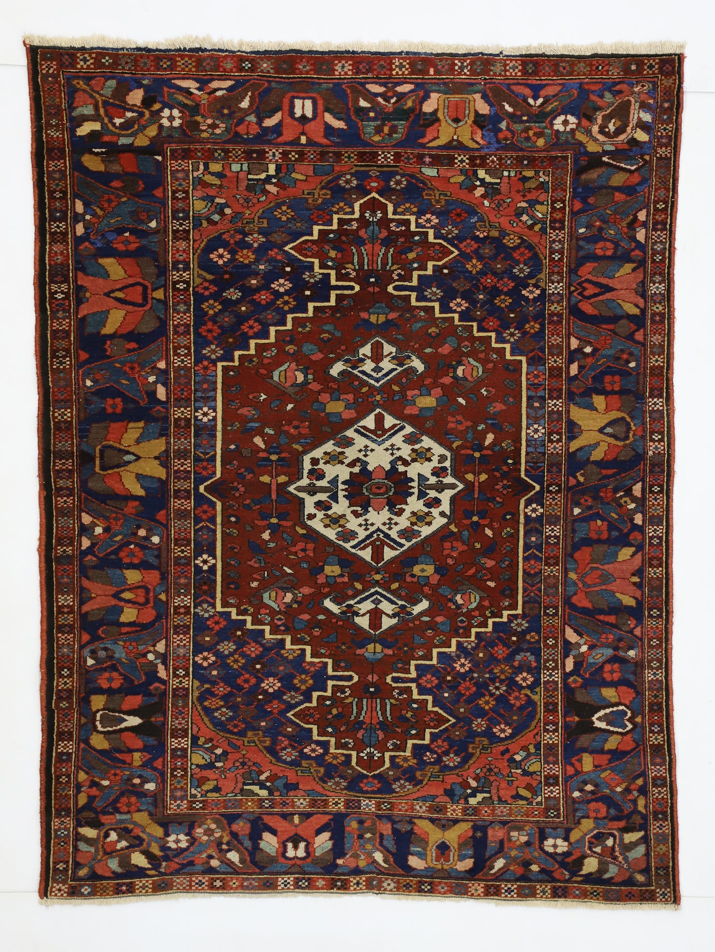 5 x 6 - Blue Antique Persian Bakhtiari Rug - 76853