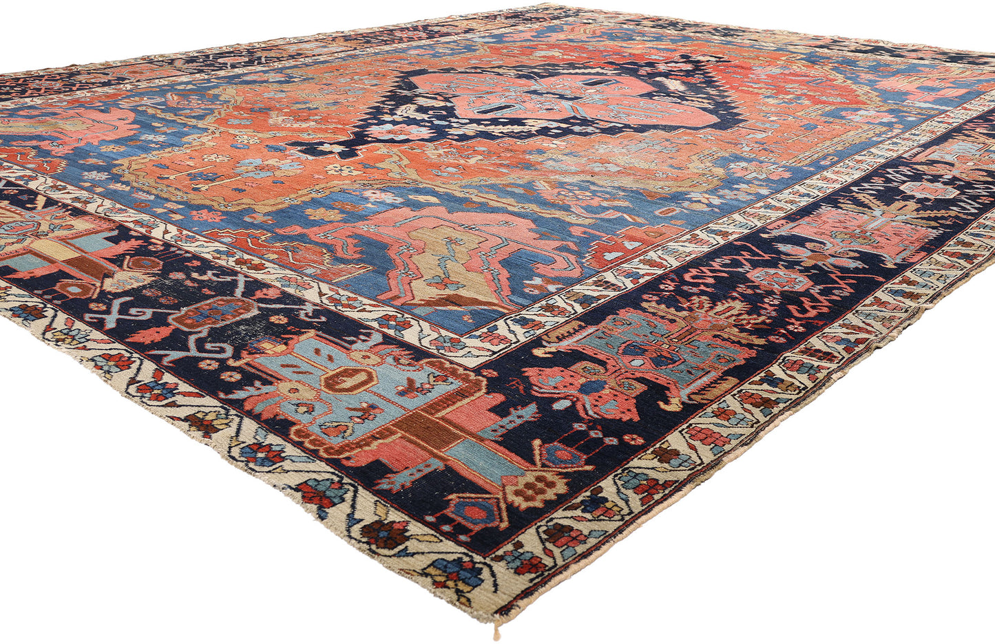 12 x 15 Antique Persian Bakshaish Rug 79229