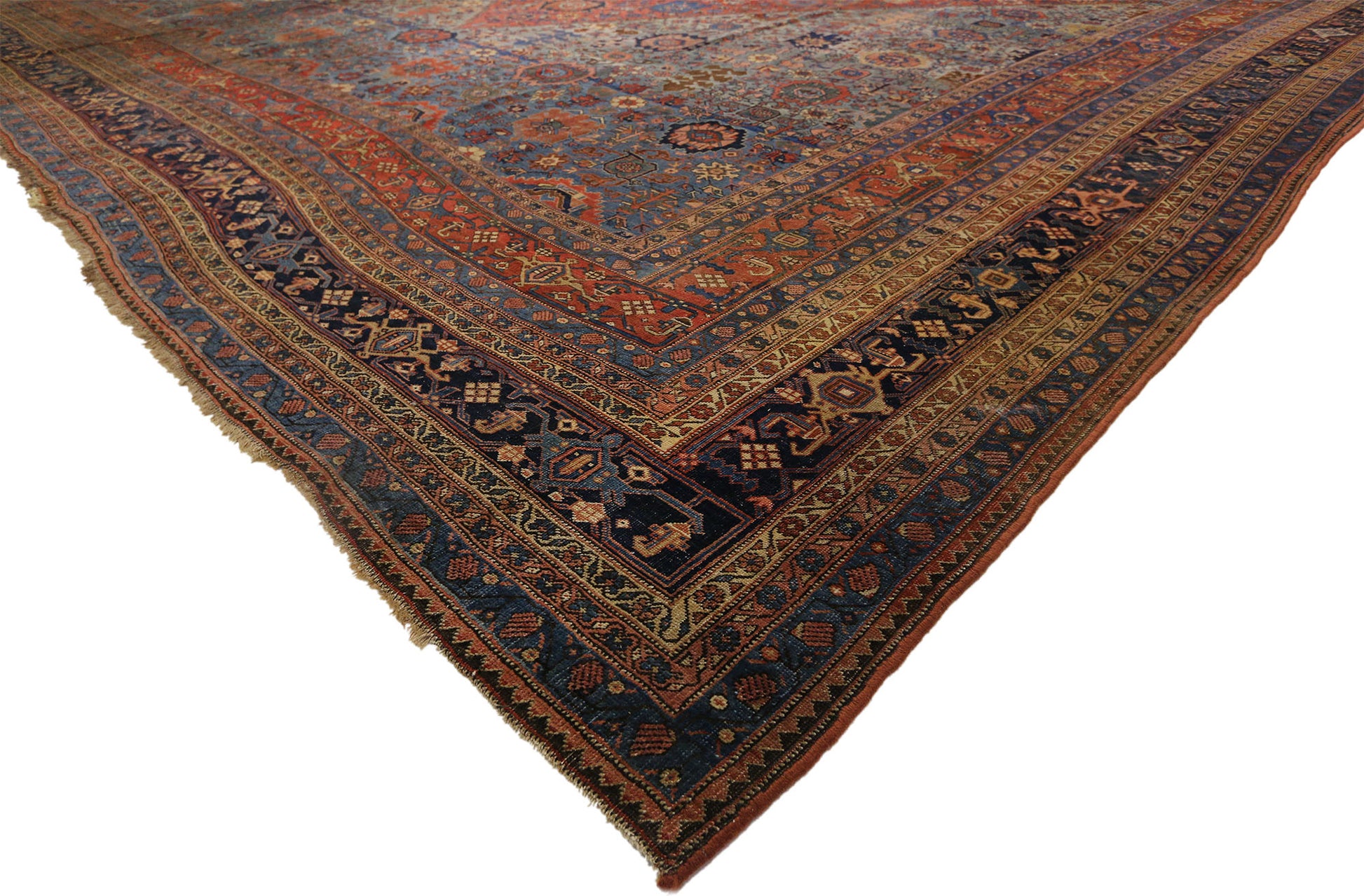 15 x 25 Antique Persian Halwai Bijar Rug 77327