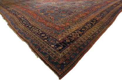 15 x 25 Antique Persian Halwai Bijar Rug 77327