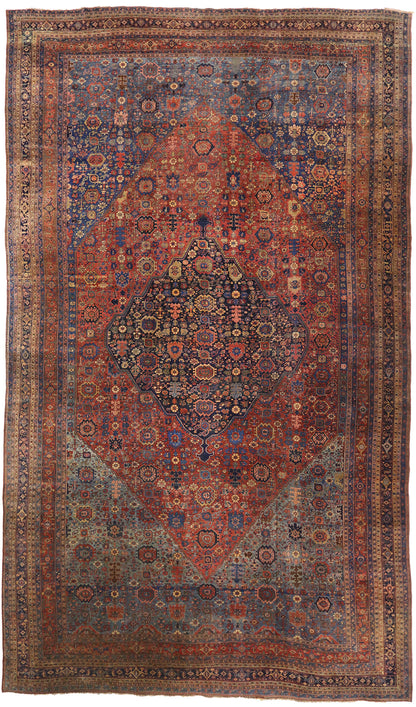 15 x 25 Antique Persian Halwai Bijar Rug 77327