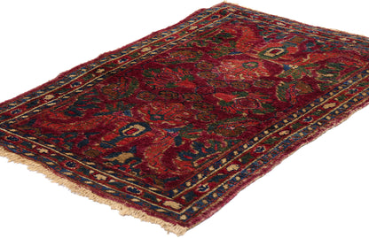 2 x 3 Antique Persian Borchelou Hamadan Rug 79271