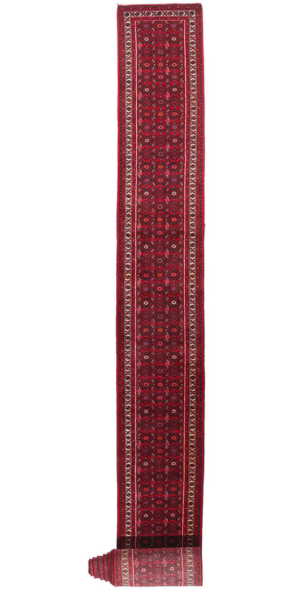 3 x 38 Antique Persian Hussainabad Hamadan Rug 79255