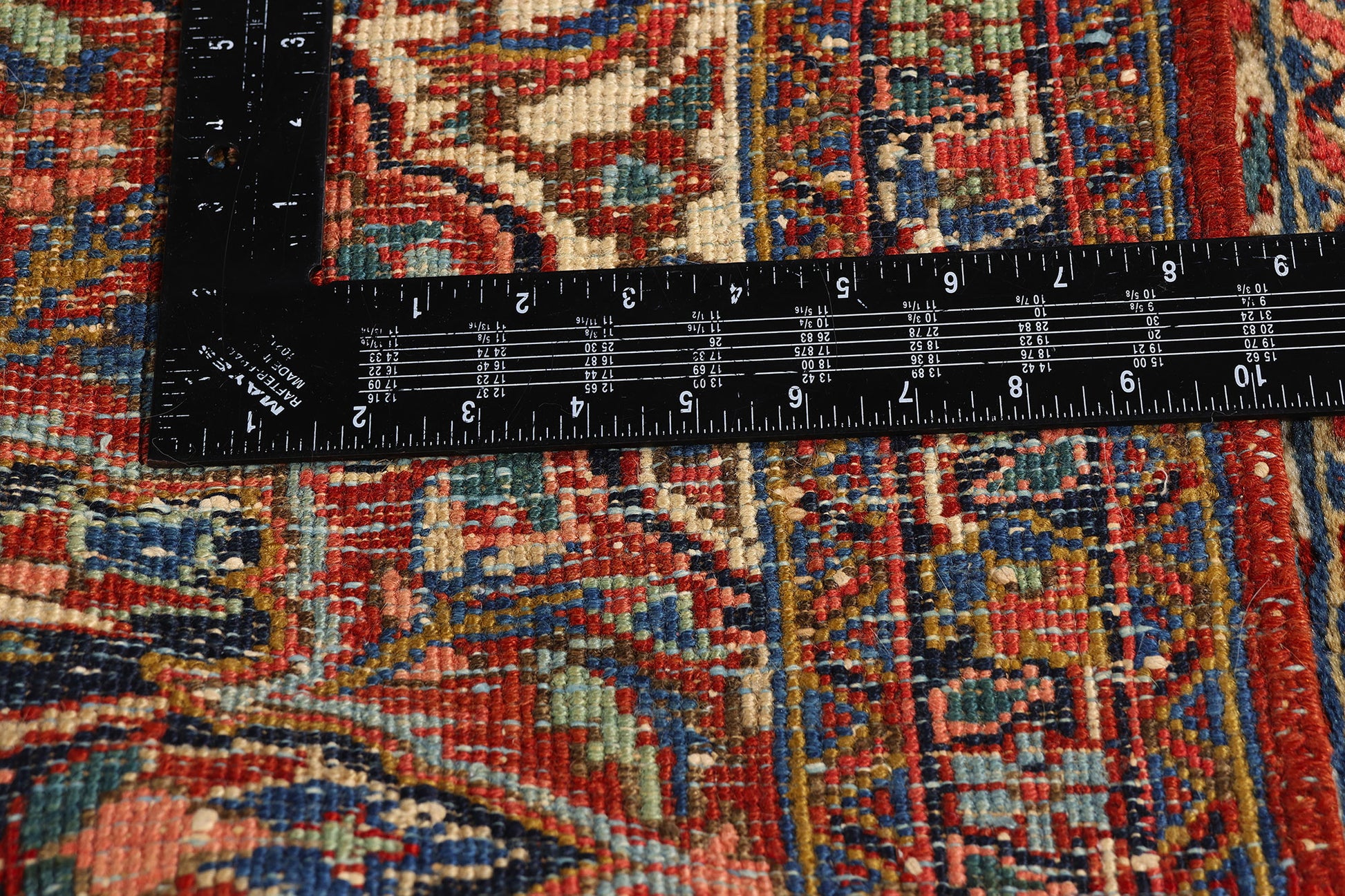 3 x 3 Red Antique Persian Heriz Rug 79317