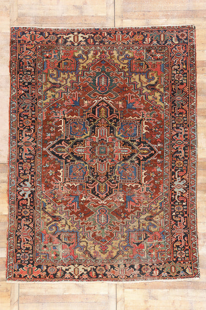 8 x 10 Antique Persian Heriz Rug 79273