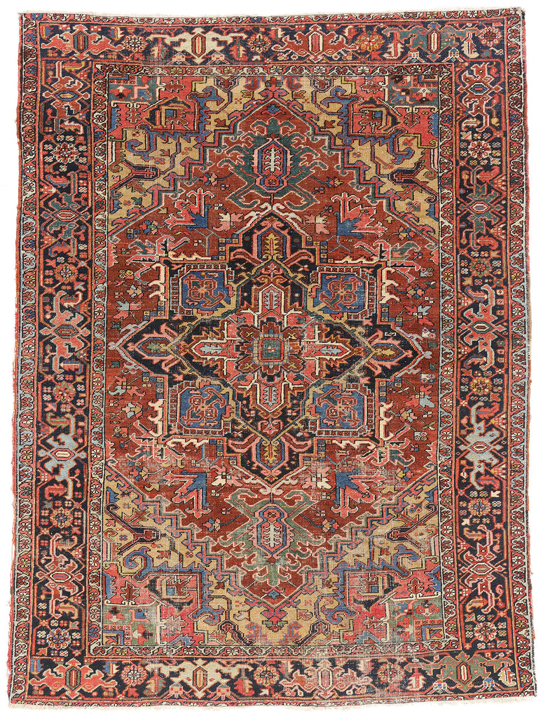 8 x 10 Antique Persian Heriz Rug 79273
