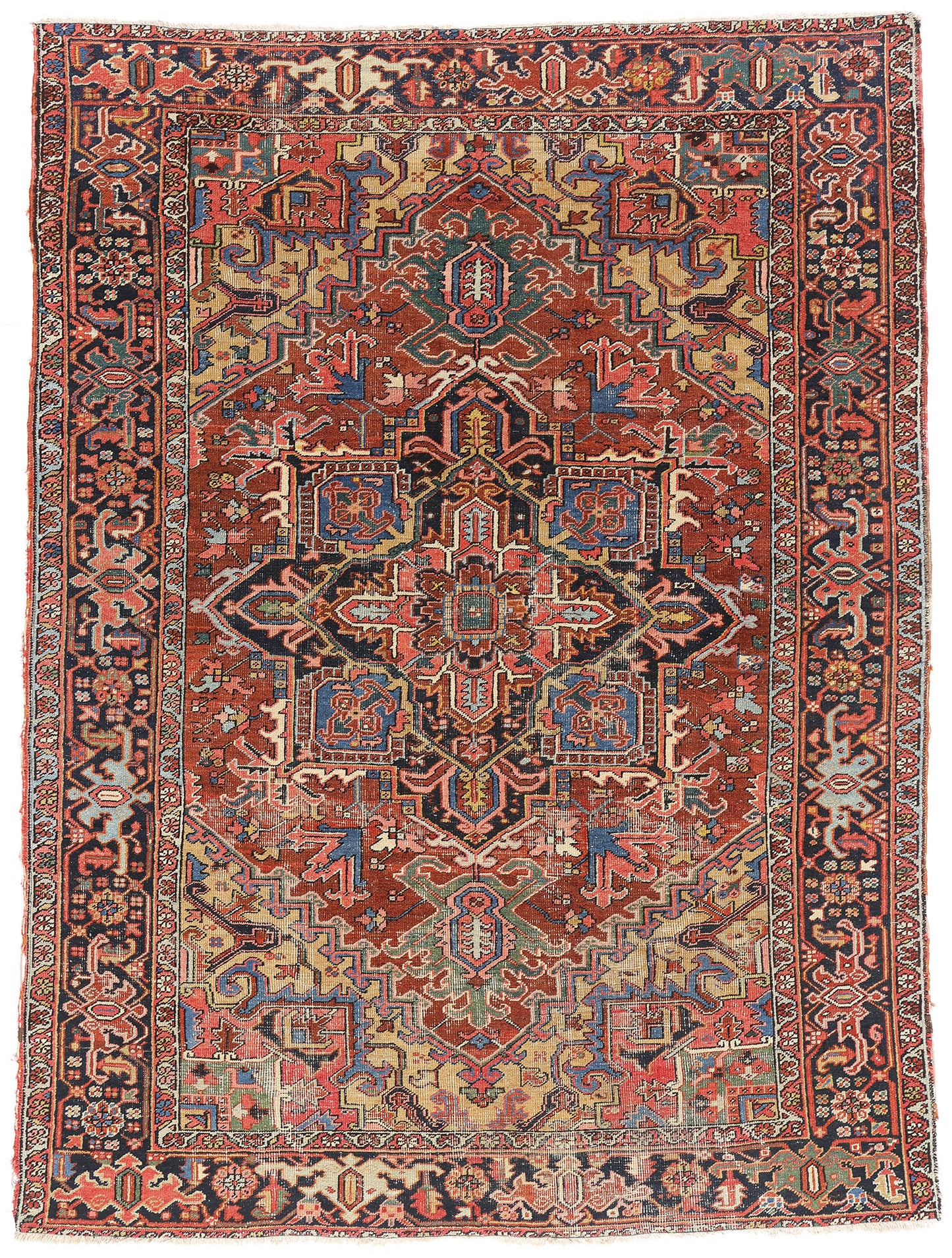 8 x 10 Antique Persian Heriz Rug 79273