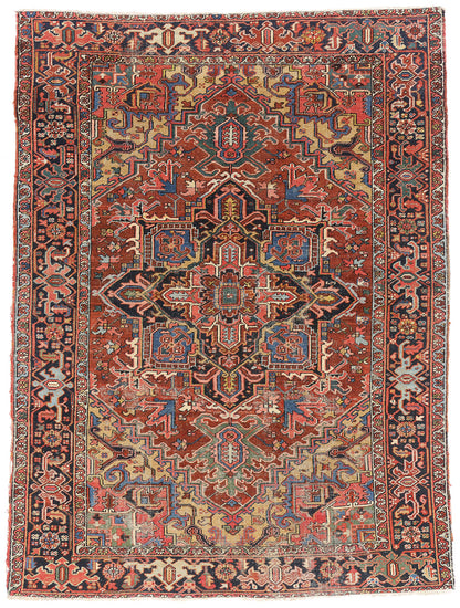 8 x 10 Antique Persian Heriz Rug 79273