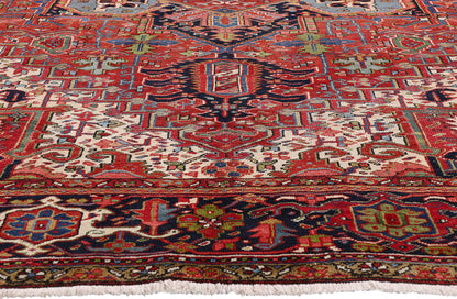 9 x 12 Red Antique Persian Heriz Rug 61485