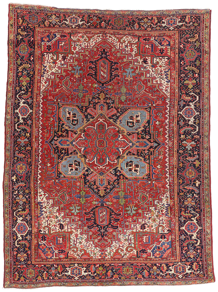 9 x 12 Red Antique Persian Heriz Rug 61485