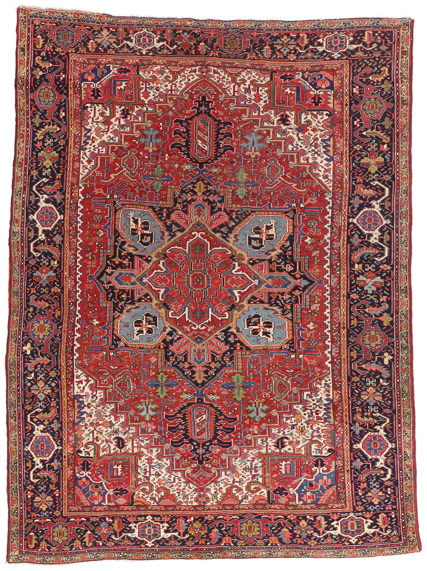 9 x 12 Red Antique Persian Heriz Rug 61485