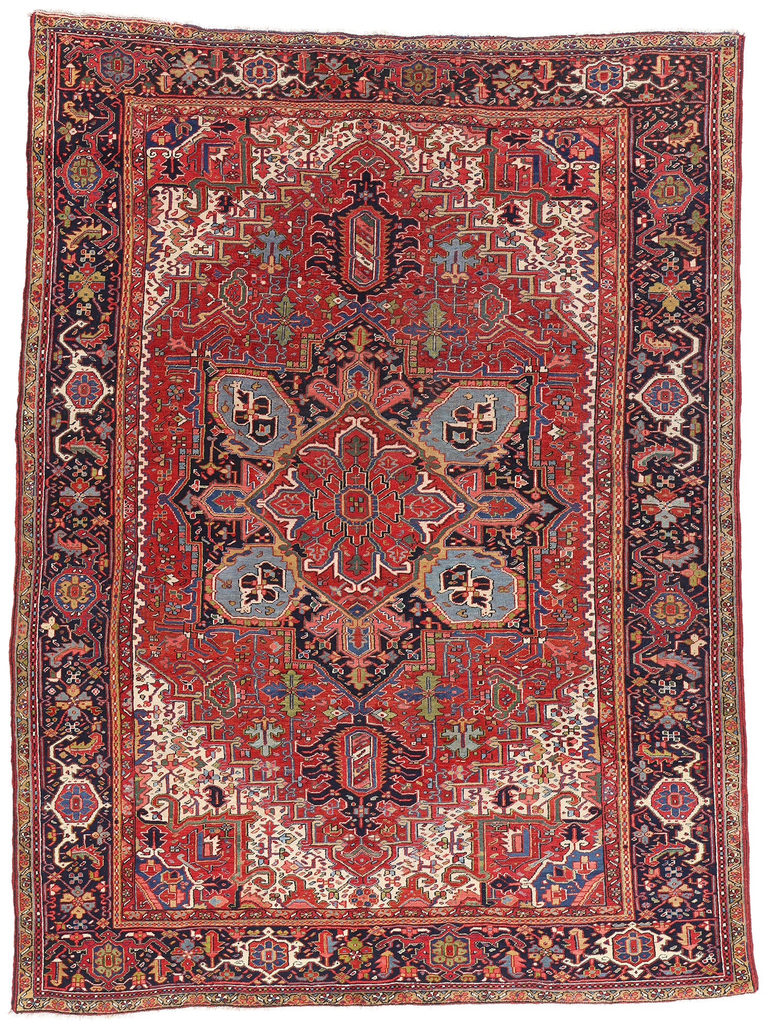 9 x 12 Red Antique Persian Heriz Rug 61485