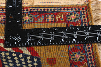 2 x 2 Antique Persian Kashan Pictorial Rug 79200