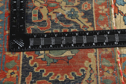 7 x 10 Antique Persian Mohtasham Kashan Rug 79174