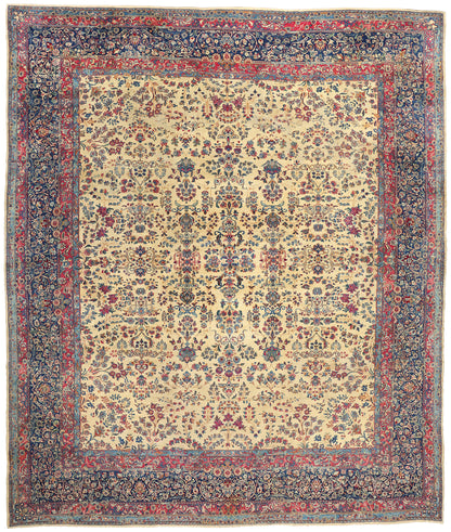 13 x 15 Antique Persian Kerman Rug 77377