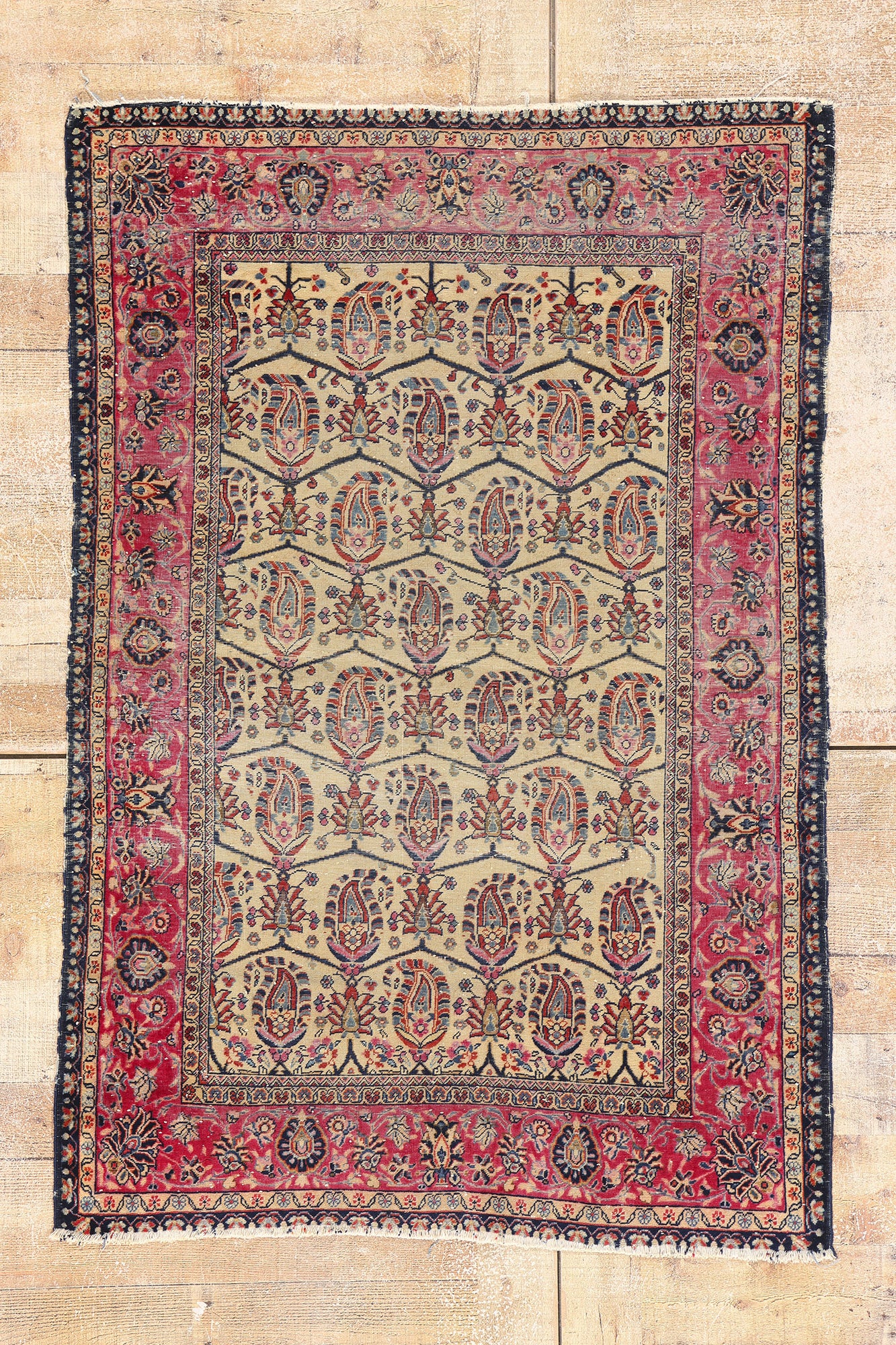3 x 5 Antique Persian Kerman Rug 79259