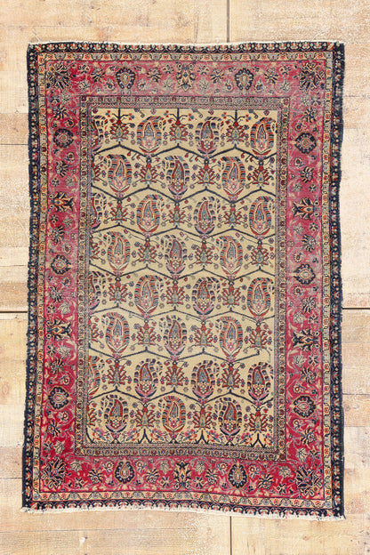 3 x 5 Antique Persian Kerman Rug 79259