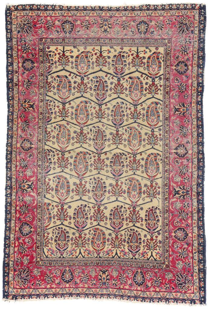 3 x 5 Antique Persian Kerman Rug 79259