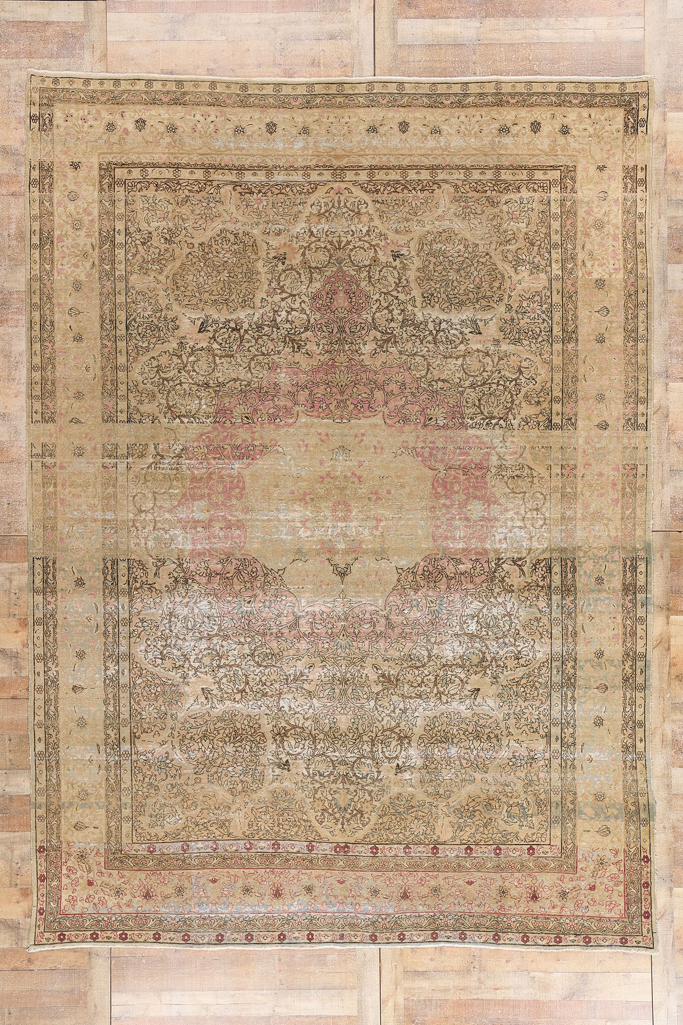 9 x 13 Antique Persian Kermanshah Rug- 72742