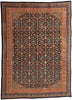 10 x 13 Antique Navy Blue Persian Kurdish Rug 51634