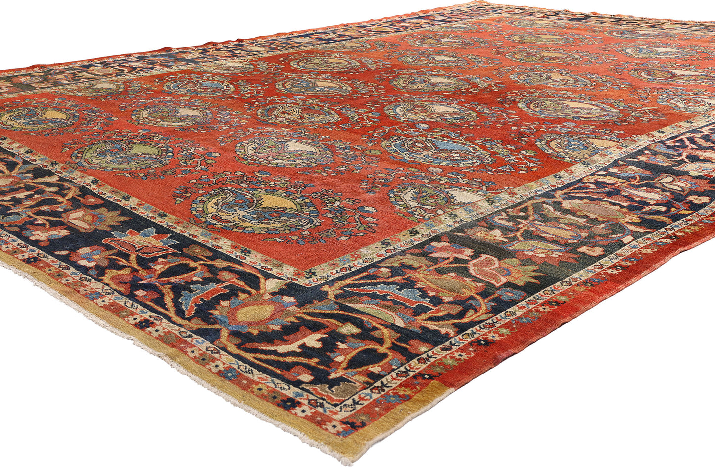 10 x 14 Red Antique Persian Lilihan Rug 61509