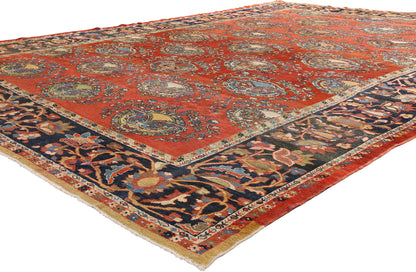 10 x 14 Red Antique Persian Lilihan Rug 61509