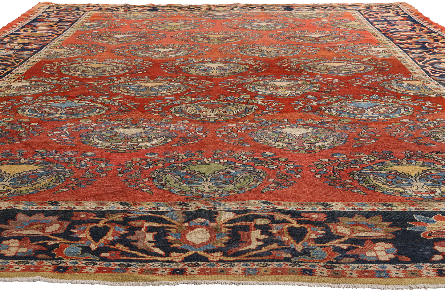 10 x 14 Red Antique Persian Lilihan Rug 61509