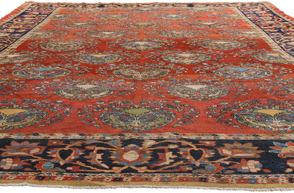 10 x 14 Red Antique Persian Lilihan Rug 61509