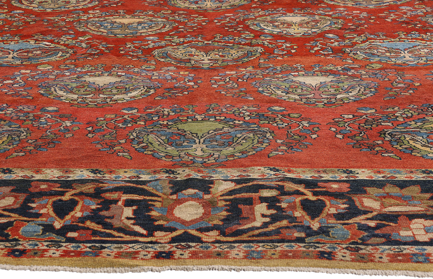 10 x 14 Red Antique Persian Lilihan Rug 61509