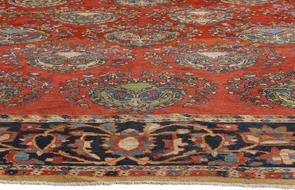 10 x 14 Red Antique Persian Lilihan Rug 61509
