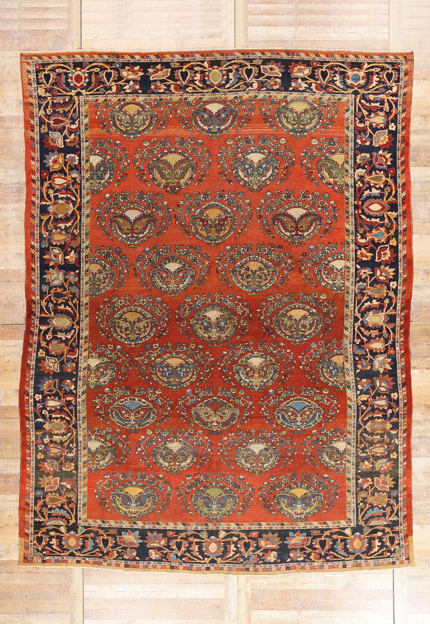 10 x 14 Red Antique Persian Lilihan Rug 61509