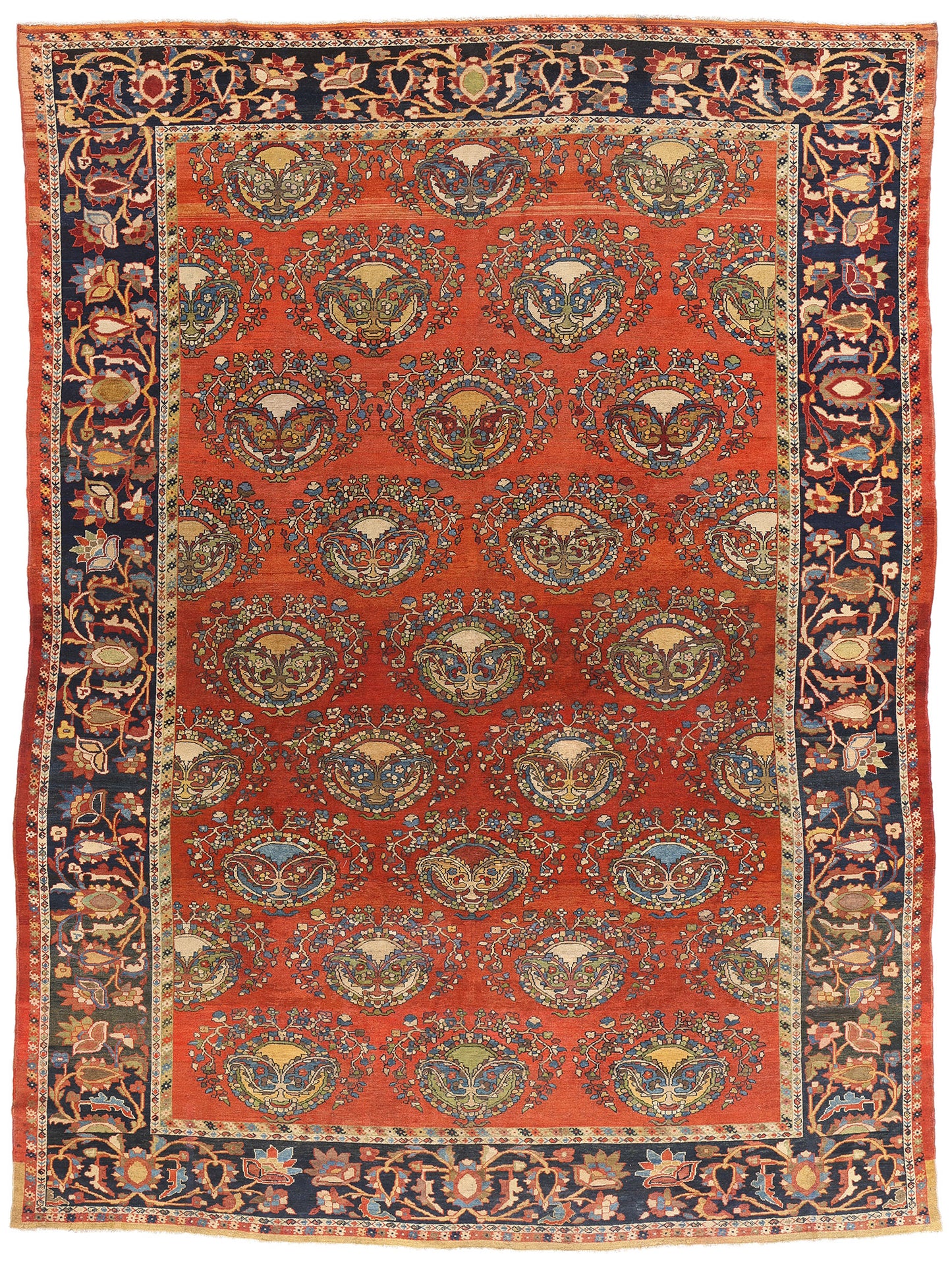 10 x 14 Red Antique Persian Lilihan Rug 61509