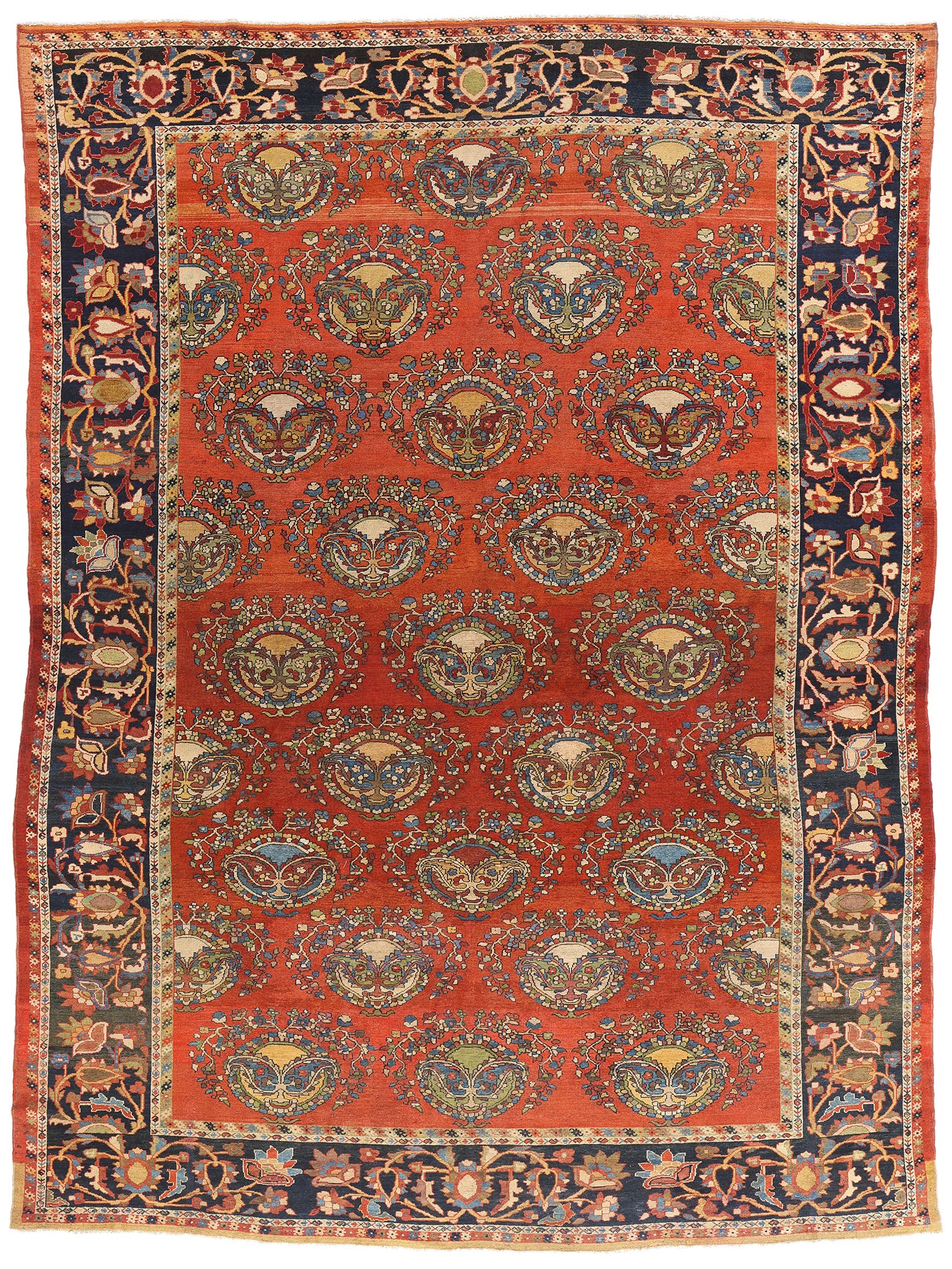 10 x 14 Red Antique Persian Lilihan Rug 61509
