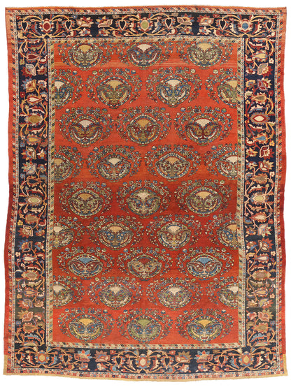 10 x 14 Red Antique Persian Lilihan Rug 61509