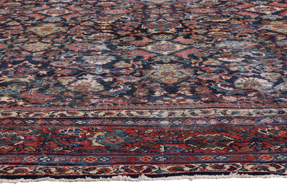 10 x 14 - Navy Blue Antique Persian Mahal Rug - 78529