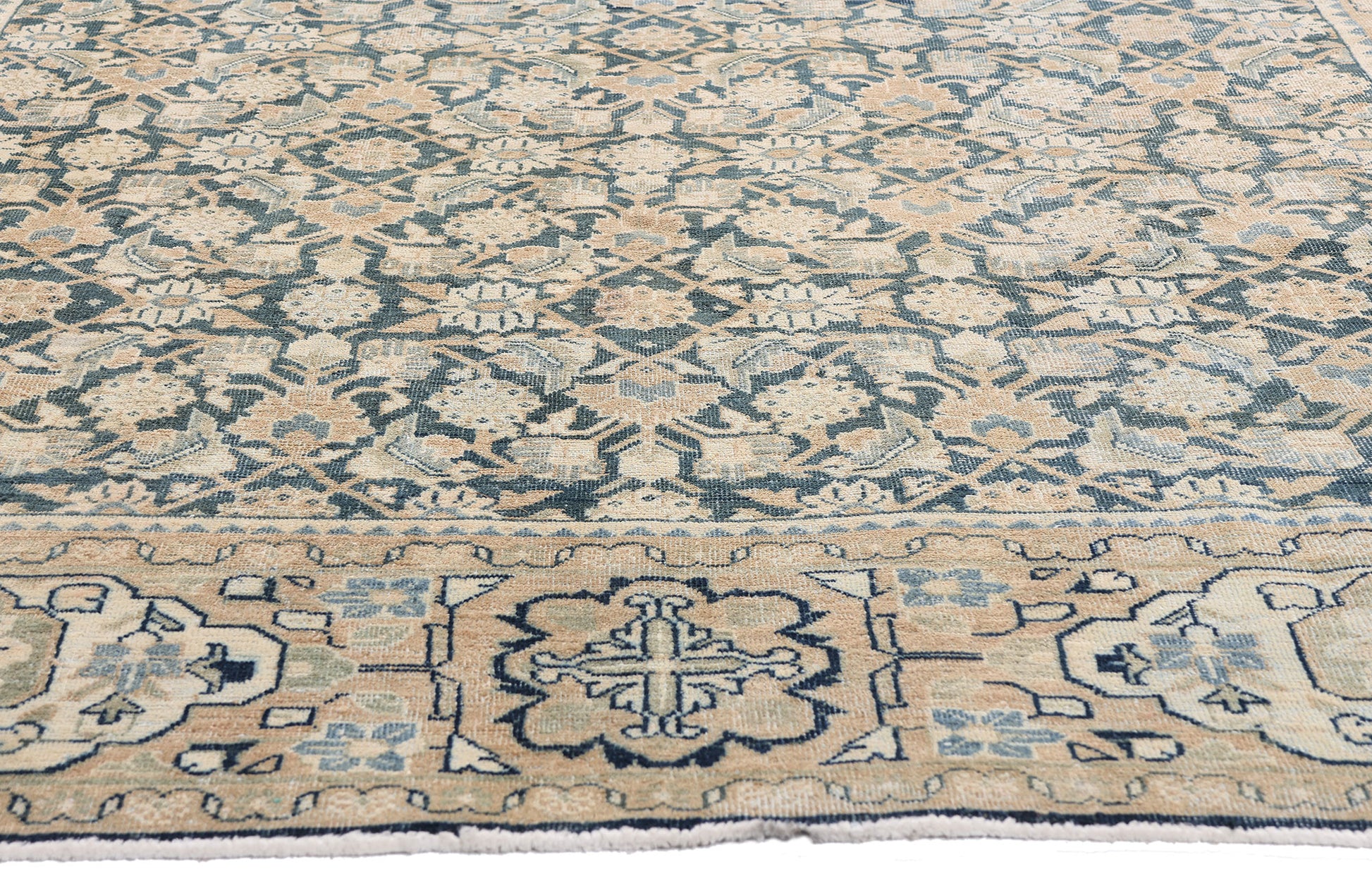 7 x 10 Navy Blue Antique Persian Mahal Rug 61520