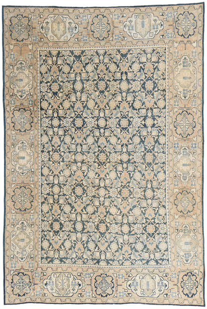 7 x 10 Navy Blue Antique Persian Mahal Rug 61520
