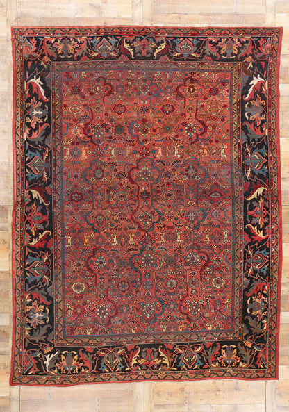 9 x 12 Antique Persian Mahal Rug 78930