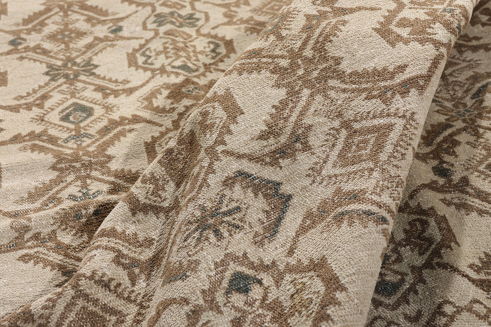 11 x 12 Distressed Beige Antique Persian Malayer Rug 61529