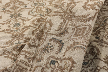 11 x 12 Distressed Beige Antique Persian Malayer Rug 61529