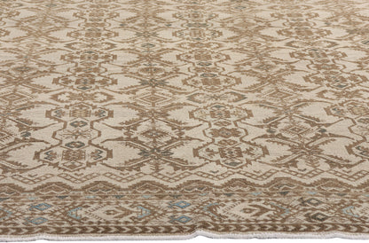 11 x 12 Distressed Beige Antique Persian Malayer Rug 61529