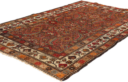 3 x 6 Earth-Tone Antique Persian Malayer Rug 79308