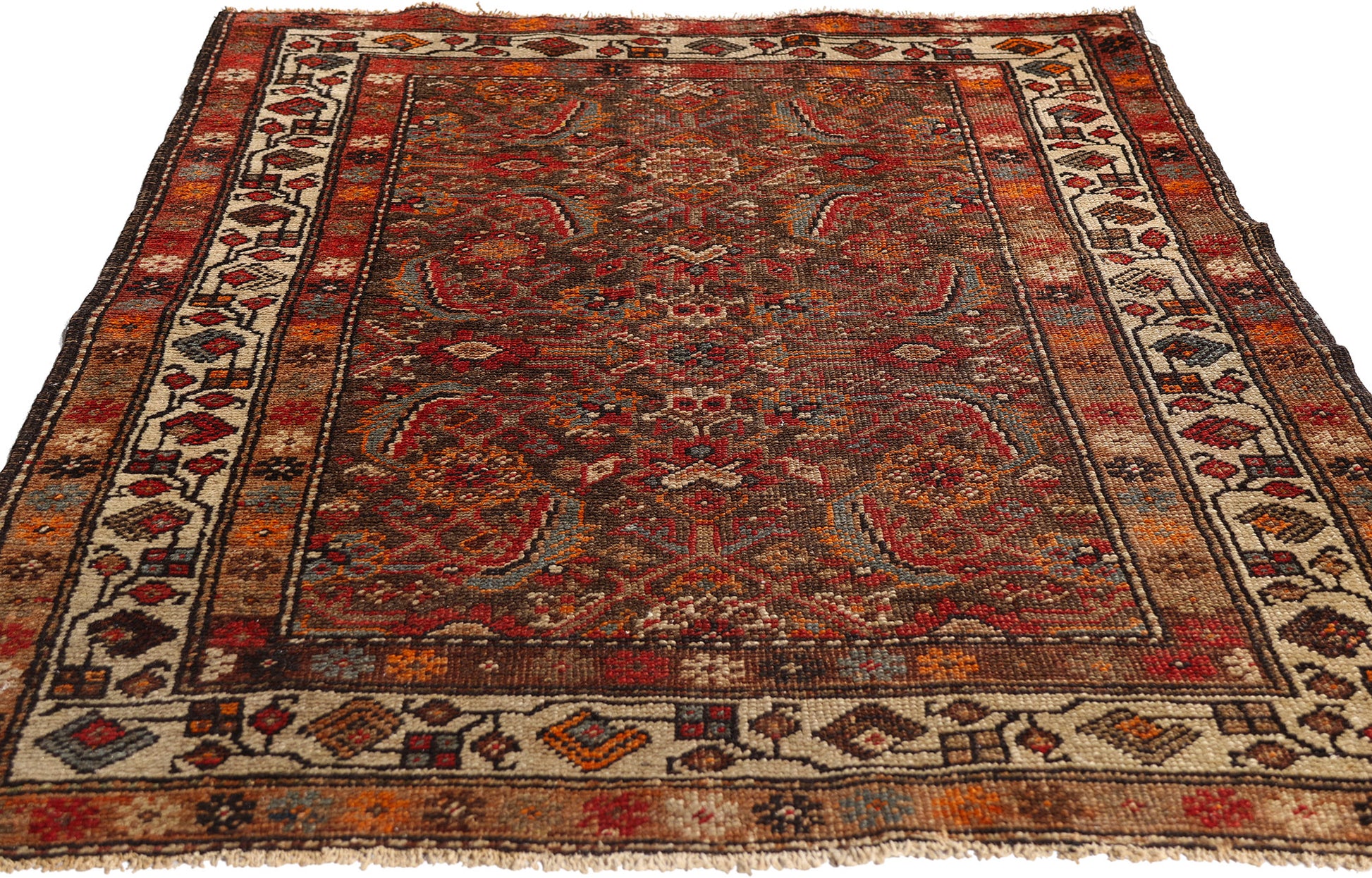 3 x 6 Earth-Tone Antique Persian Malayer Rug 79308