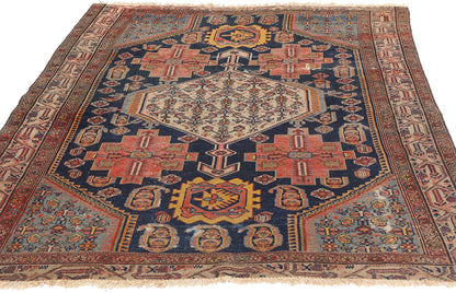 4 x 6 Antique Persian Malayer Rug 79173